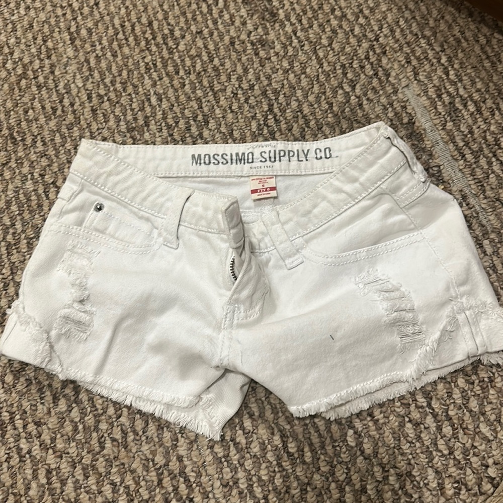 Missimo white jean shorts